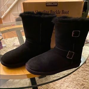 Shearling Buckle Boots